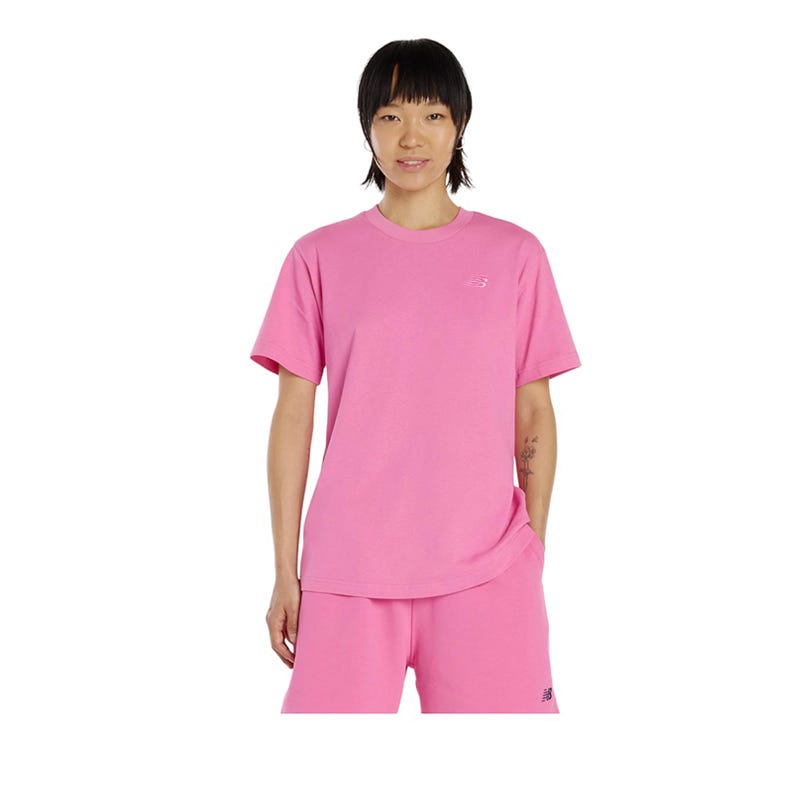 New Balance Athletics Jersey Womens T-Shirt - Pink